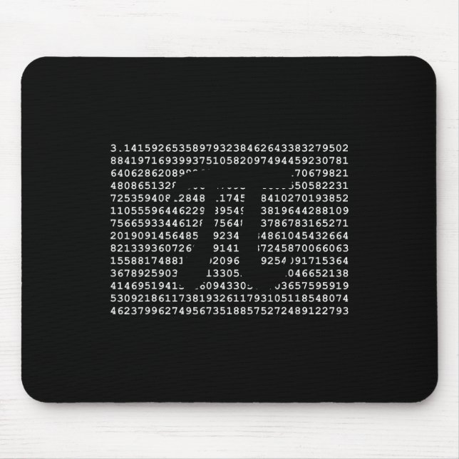 Pi Day 3.14 Cool Funny Nerd Math Geek  Mouse Pad (Front)