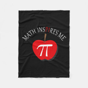 Pi Day 3.14 Funny Math Inspires Me Fleece Blanket