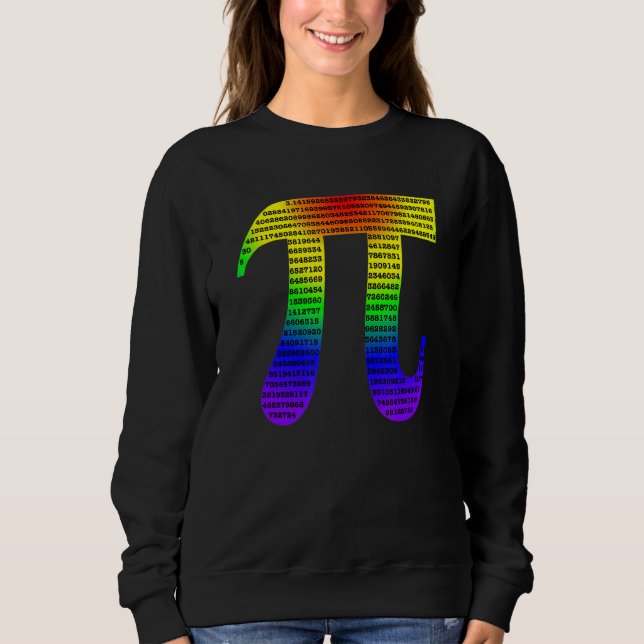 Pi Day 3 14 Lgbt Gay Lesbian Rainbow Funny Loves Sweatshirt (Front)