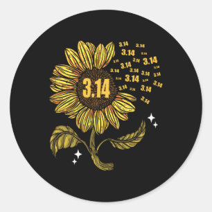 Pi Day 3.14 Number Symbol For Math Teacher Classic Round Sticker