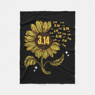 Pi Day 3.14 Number Symbol For Math Teacher Fleece Blanket