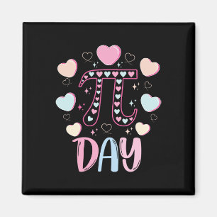 Pi Day 3.14 Pi Symbol Funny Pi Day Candy Heart Mat Magnet