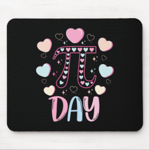 Pi Day 3.14 Pi Symbol Funny Pi Day Candy Heart Mat Mouse Pad