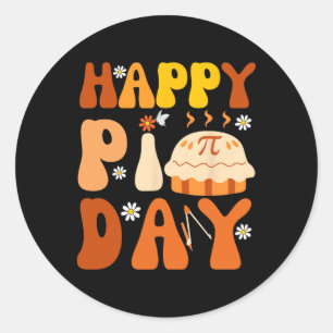 Pi Day 3.14 Pie Day Pi Symbol For Math Lovers And  Classic Round Sticker