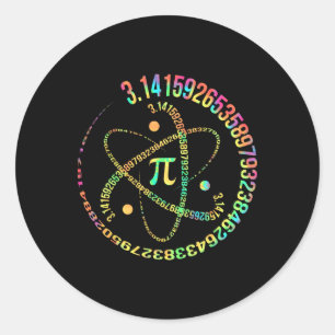 Pi Day 3.14 Spiral Pi Number Math Teacher Women Ki Classic Round Sticker