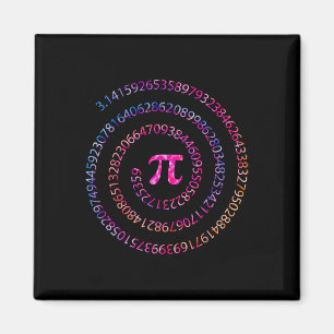 Pi Day 3.14 Spiral Pi Numbers Math Teacher Women K Magnet