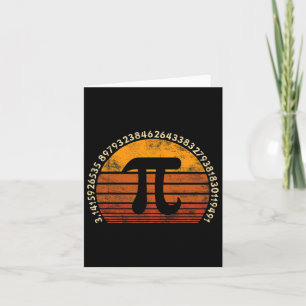 Pi Day 3.14 Symbol Retro Math Teacher Nerd Love Gi Card