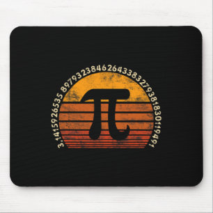 Pi Day 3.14 Symbol Retro Math Teacher Nerd Love Gi Mouse Pad