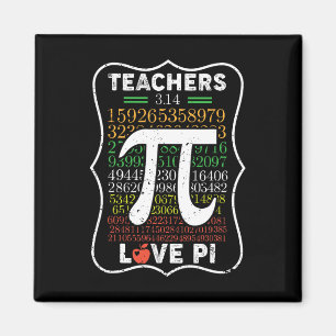 Pi Day 3.14 Teachers Love Pi Math Teachers Gift- Magnet