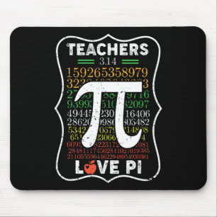 Pi Day 3.14 Teachers Love Pi Math Teachers Gift- Mouse Pad