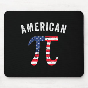 Pi Day American Flag Patriotic Math Nerd 3.14 July Mouse Pad
