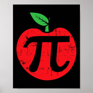 Pi Day Apple Pie Pun 3.14 Cute Math Lover Teacher  Poster