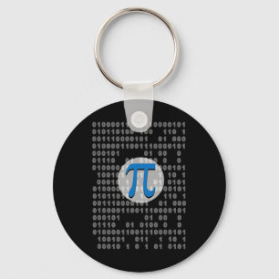 Pi Day Ascii Binary Code 3.14 Pi Symbol Math Nerd Key Ring