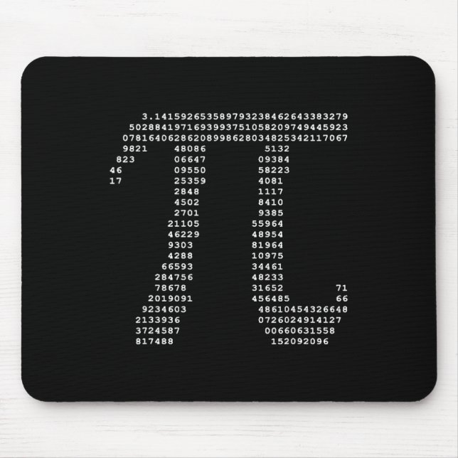 Pi Day Ascii Pi 3.14 Number Math Geek  Mouse Pad (Front)