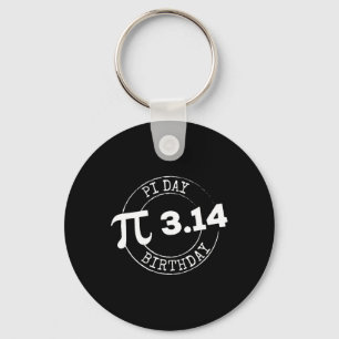 Pi Day Birthday 3 14 March 14 Math Nerd Geeky Gift Key Ring