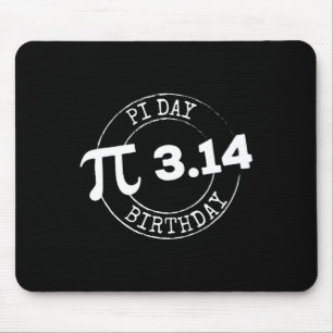 Pi Day Birthday 3 14 March 14 Math Nerd Geeky Gift Mouse Pad