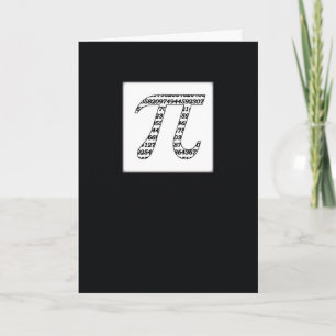 Pi Day Black, Happy Card