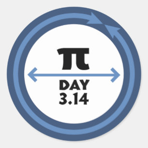 Pi Day Blue Sticker