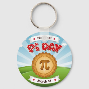 Pi Day, Celebrate Math, Eat Pie! Keychain