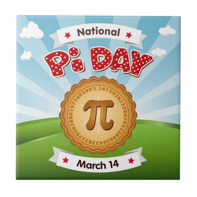 Pi Day Ceramic Tile (Front)