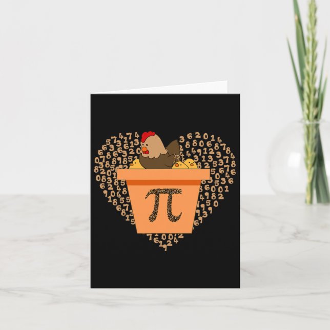 Pi Day Chicken Pot Pi Pie Math 3.14  Card (Front)
