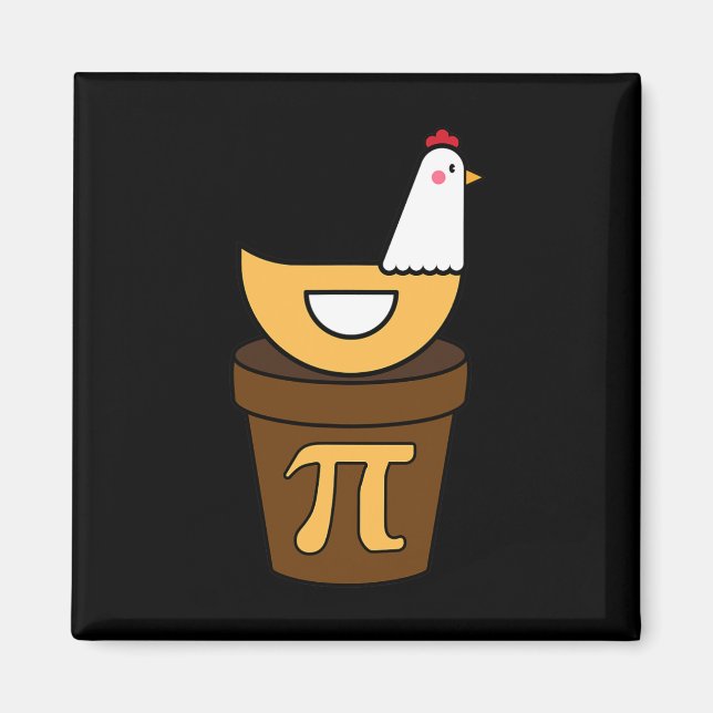 Pi Day Chicken Pot Pie 3.14 Math Science Funny Boy Magnet (Front)