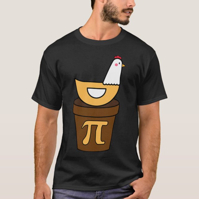 Pi Day Chicken Pot Pie 3.14 Math Science Funny Boy T-Shirt (Front)