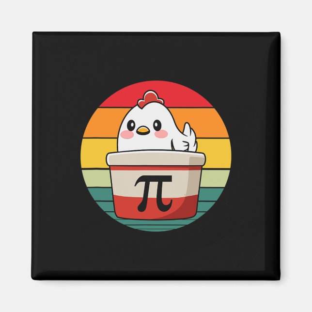 Pi Day Chicken Pot Pie Funny Math Teacher Nerd Gee Magnet (Front)