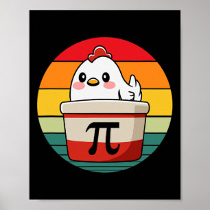 Pi Day Chicken Pot Pie Funny Math Teacher Nerd Gee Poster