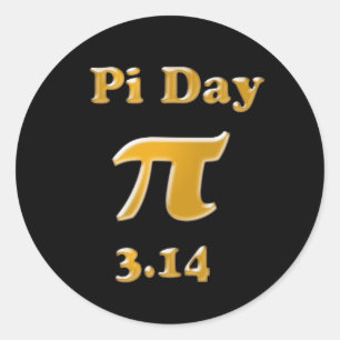 Pi Day Classic Round Sticker
