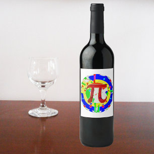 Pi Day Colours  Wine Label