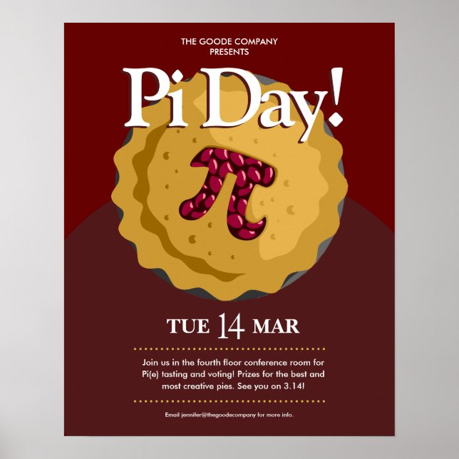 Pi Day Company Event | Corporate Party Poster (Front)