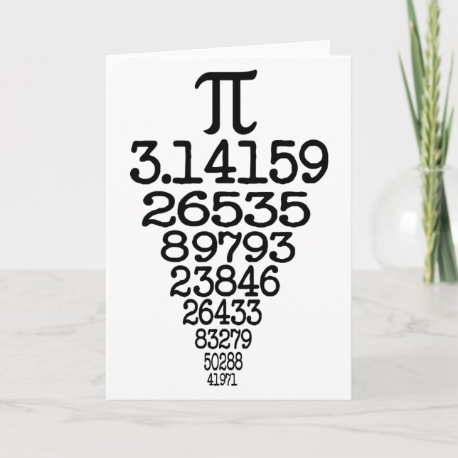 Pi Day compleye 3.14 Card (Front)