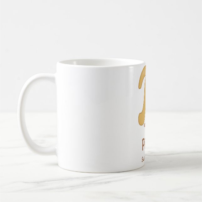 Pi Day Cute Cat Postcard – Sweet & Infinite | Math Coffee Mug (Left)
