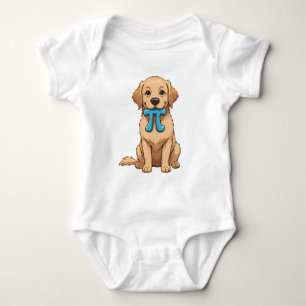 Pi Day Dog With Pi Symbol   Happy Pi Day Math Baby Bodysuit