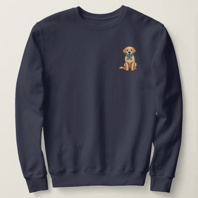 Pi Day Dog With Pi Symbol | Happy Pi Day Math Sweatshirt (Design Front)