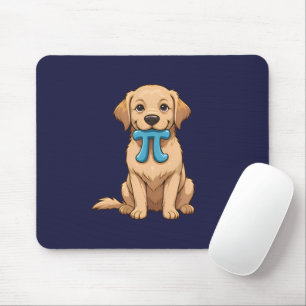 Pi Day Dog With Pi Symbol   Happy Pi Day Mouse Pad