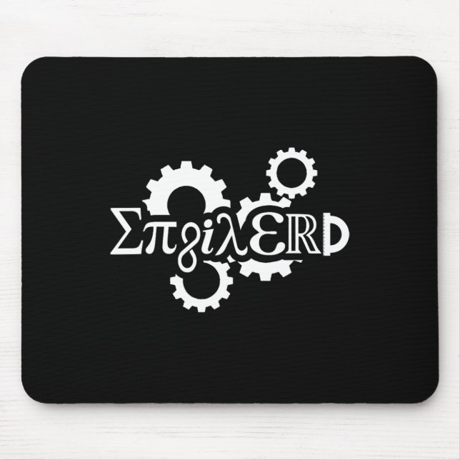 Pi Day Enginerd Engineer Mechanical Gear  Mouse Pad (Front)