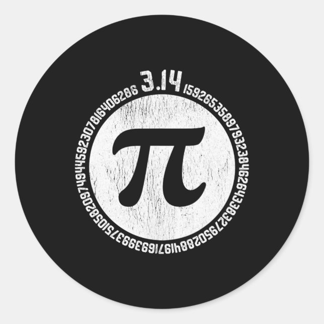 Pi Day For Math Teachers  Classic Round Sticker (Front)