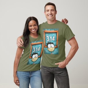 Pi Day Fun – Happy 3.14 Quirky Cartoon T-Shirt