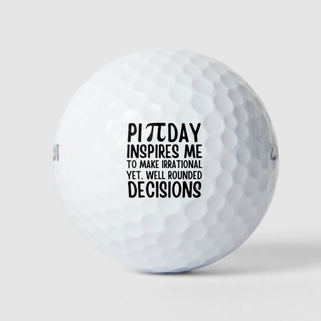 Pi Day Funny Golf Balls (Front)