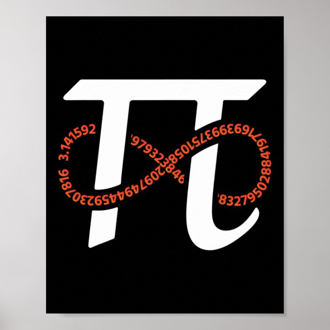 Pi Day Funny Infinity Numbers Geek Nerd Math Lover Poster (Front)