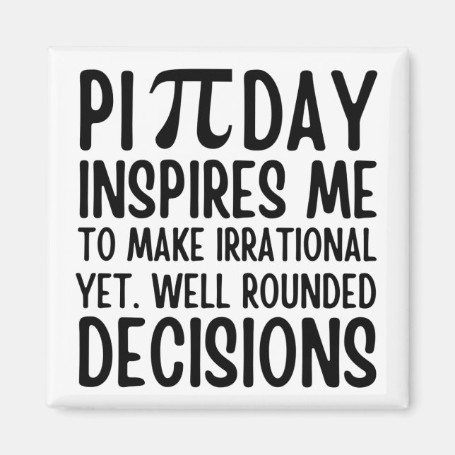 Pi Day Funny Magnet (Front)