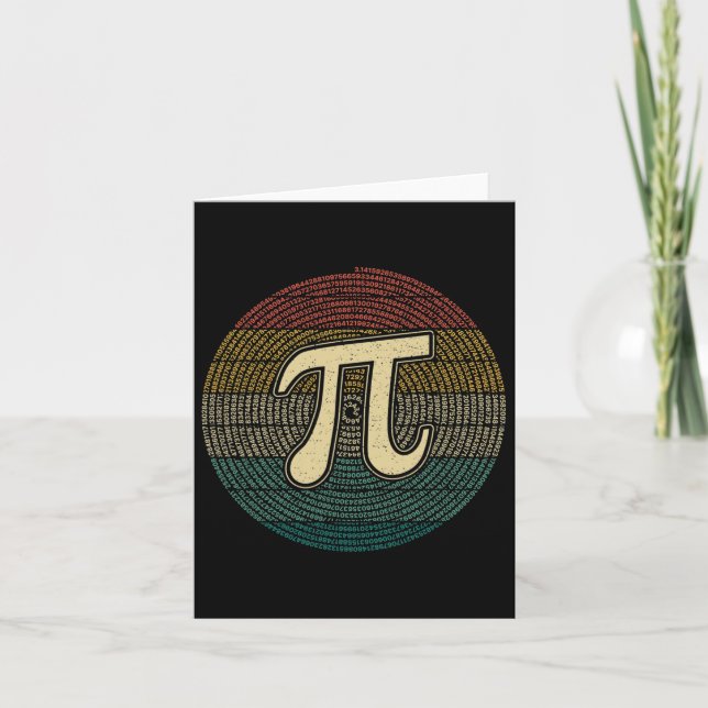 Pi Day Funny Math 3.14 Number Pi Lover Tee  Card (Front)