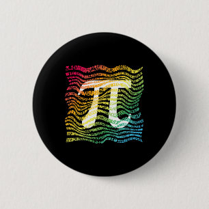Pi Day Funny Math Teacher Student Rainbow Pi Symbo 6 Cm Round Badge