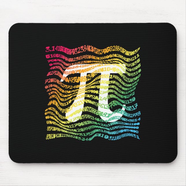 Pi Day Funny Math Teacher Student Rainbow Pi Symbo Mouse Pad (Front)
