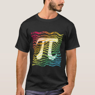 Pi Day Funny Math Teacher Student Rainbow Pi Symbo T-Shirt