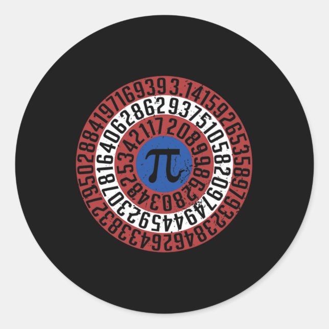 Pi Day Funny Nerd Geek Math Algebra Student Teache Classic Round Sticker (Front)