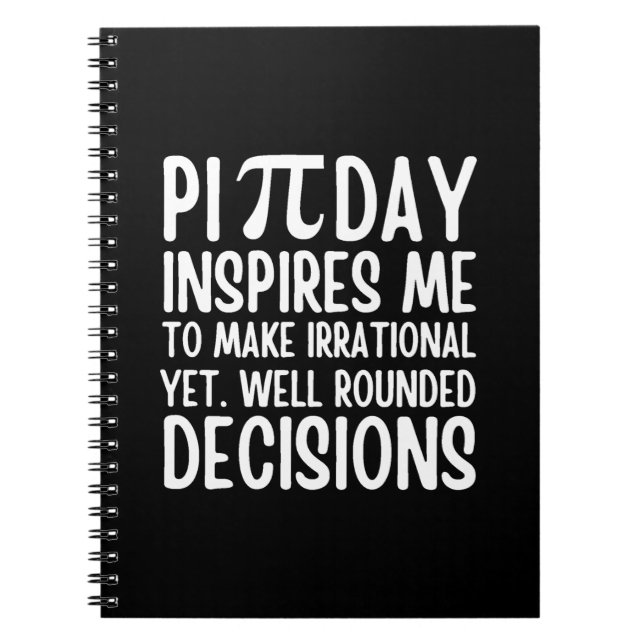 Pi Day Funny Notebook (Front)