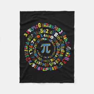 Pi Day Funny Spiral Math Geek Cool Mathematics Lov Fleece Blanket